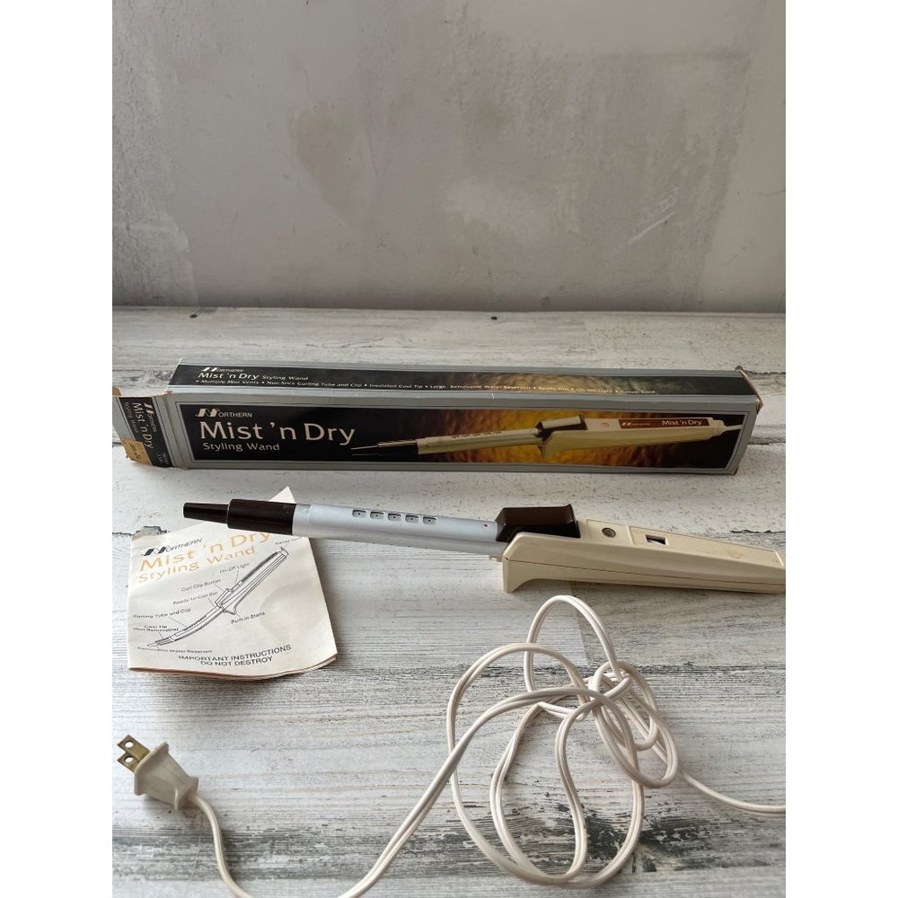 Northern Mist ‘n Dry Styling Wand with instructions.  Vintage
